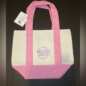 Trader Joe's Pastel Mini Canvas Tote Bag